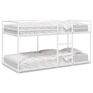 vidaXL Poschodov&aacute; posteľ bez matraca Biela 75x190 cm Oceľ