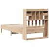 vidaXL Posteľ s knižnicou bez matraca 90x190 cm borovicov&yacute; mas&iacute;v