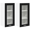 vidaXL Z&aacute;vesn&aacute; skrinka s &uacute;ložiskom 2 pcs Čierny dub 40 x 31 x 80 cm