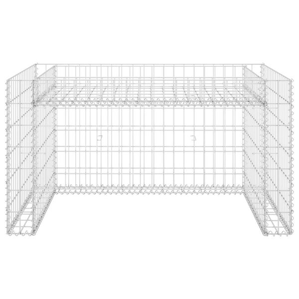 vidaXL Gar&aacute;ž pre kosačku s vyv&yacute;&scaron;en&yacute;m z&aacute;honom 110x80x60 cm oceľov&yacute; dr&ocirc;t