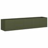 VidaXL kvetin&aacute;č Olive Green 200x40x40 cm Oceľ valcovan&aacute; za studena