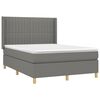 vidaXL Boxspring posteľ s matracom tmavosiv&aacute; 140x200 cm l&aacute;tka