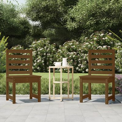 vidaXL Záhradné stoličky 2ks medovohnedý 50x48x91,5cm borovicový masív