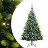 vidaXL Umel&yacute; vianočn&yacute; stromček s kĺbmi 150 LED Zelen&aacute; 120 cm PVC a PE