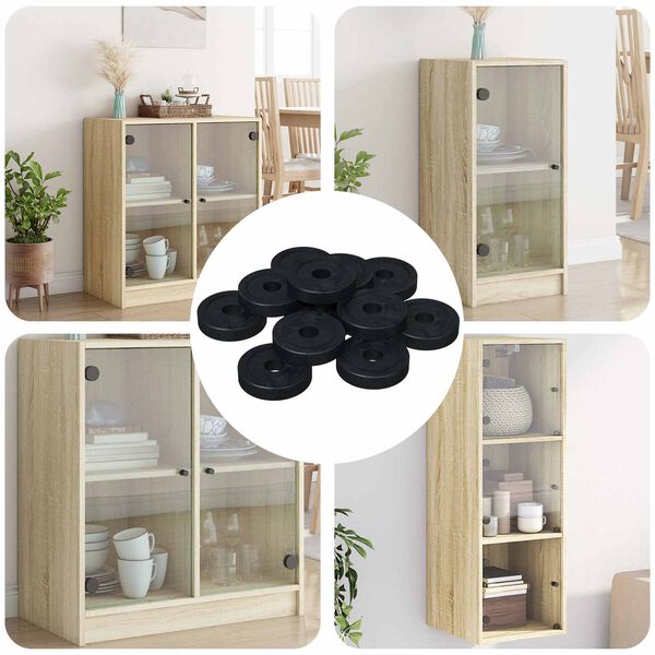 vidaXL vhodn&eacute; pre ploch&eacute; podložky 12 pcs Čierna &empty;15 x 3 mm