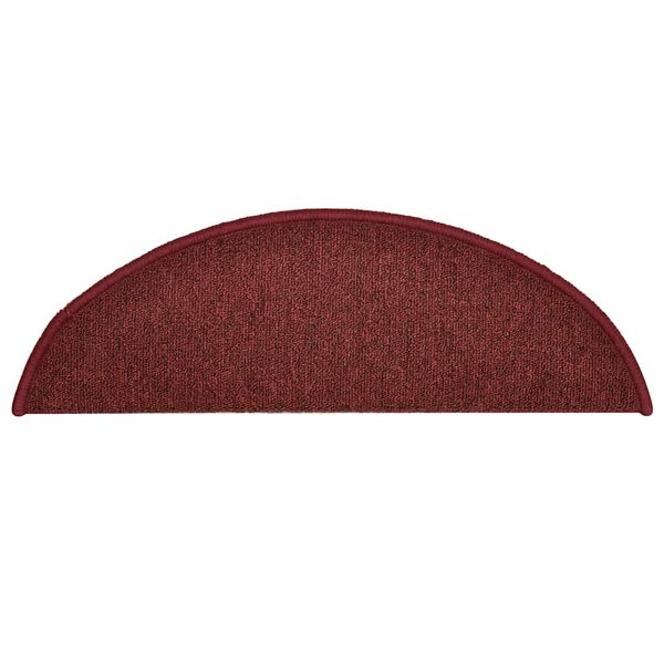 vidaXL Schodov&eacute; rohože 30 ks 56x17x3 cm bordov&eacute; polkruhov&eacute;