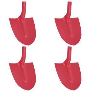 vidaXL Hlava lopaty 4 ks Červen&aacute; 39,5 x 27,5 cm