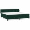 vidaXL Posteľn&yacute; r&aacute;m boxsping s matracom tmavozelen&yacute; 200x200 cm zamat