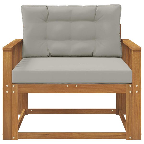 vidaXL Z&aacute;hradn&aacute; stredn&aacute; sedačka Pevn&eacute; ak&aacute;ciov&eacute; drevo Pr&iacute;rodn&aacute;