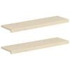 vidaXL Parapety 2 ks Biela 100 x 30 x 2 cm Mas&iacute;vne dubov&eacute; drevo