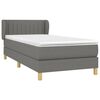 vidaXL Boxspring posteľ s matracom tmavosivá 100x200 cm látka
