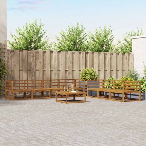 vidaXL Z&aacute;hradn&aacute; s&uacute;prava gaučov s vank&uacute;&scaron;om 8 pcs Pr&iacute;rodn&aacute; a antracitov&aacute;