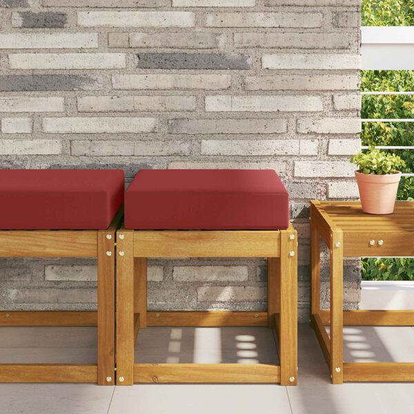 vidaXL Vank&uacute;&scaron; na vonkaj&scaron;ie sedenie v&iacute;novo červen&aacute; 40 x 40 x 8 cm