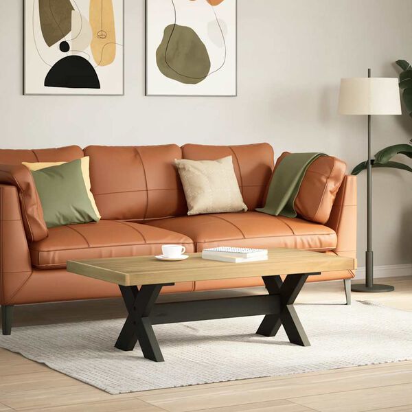 vidaXL Konferenčný stolík NOAIN nohy v tvare X 120x60x40 cm borovicový