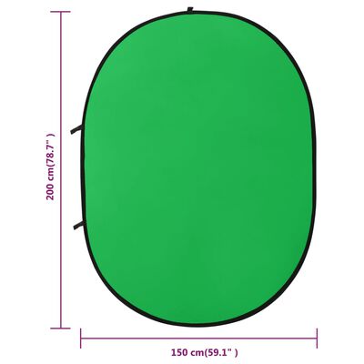vidaXL 2 v 1 oválne pozadie do fotoštúdia zeleno-modré 200x150 cm