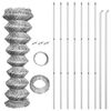 vidaXL Dr&ocirc;ten&eacute; pletivo+stĺpiky, pozinkovan&aacute; oceľ 15x1,5 m, strieborn&eacute;