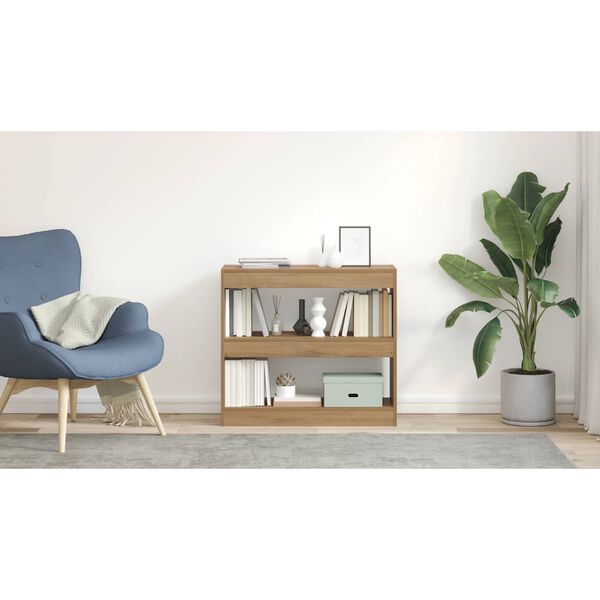 vidaXL skrinka na knihy/izbový prepážka Artisan Dub 80x30x72 cm