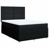 vidaXL Posteľn&yacute; r&aacute;m boxspring s matracom čierny 140x200 cm l&aacute;tka