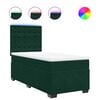 vidaXL Posteľn&yacute; r&aacute;m boxsping s matracom tmavozelen&yacute; 90x190 cm zamat