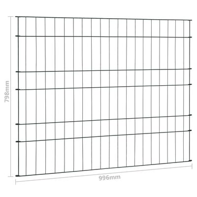 vidaXL Záhradný plot 99,6x79,8 cm, zelený