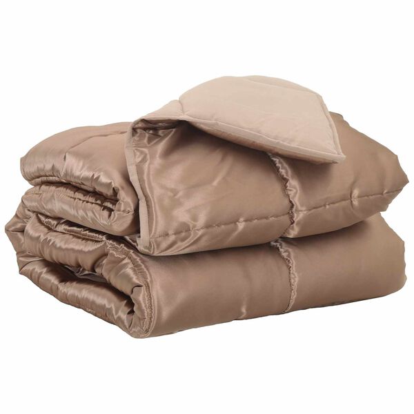 vidaXL Prikr&yacute;vka na cel&yacute; rok Zlat&aacute; 220 x 260 cm Sat&eacute;n a mikrovl&aacute;kno