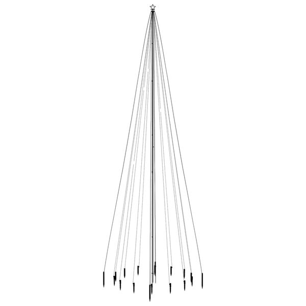 vidaXL Vianočný stromček s hrotom 1134 rôznofarebných LED 800 cm