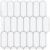 vidaXL Dlaždica s per&iacute;m 10 ks Biela &scaron;ed&aacute; 30 x 30 cm Polyuret&aacute;n a PET