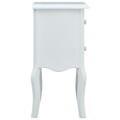 vidaXL Nočný stolík biely a sivý 43x32x65 cm MDF