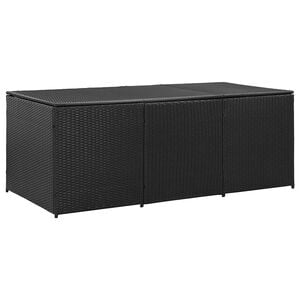 vidaXL Z&aacute;hradn&yacute; &uacute;ložn&yacute; box čierny 180x90x70 cm polyratanov&yacute;