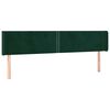 vidaXL Čelo postele so z&aacute;hybmi tmavozelen&yacute; 203x16x78/88 cm zamat