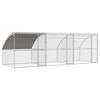 vidaXL Klietka pre kurčat&aacute; s 3 dvierkami 3 ks Strieborn&aacute; 600x200x200cm