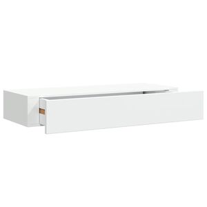vidaXL N&aacute;stenn&aacute; z&aacute;suvkov&aacute; polica biela 60x23,5x10 cm MDF