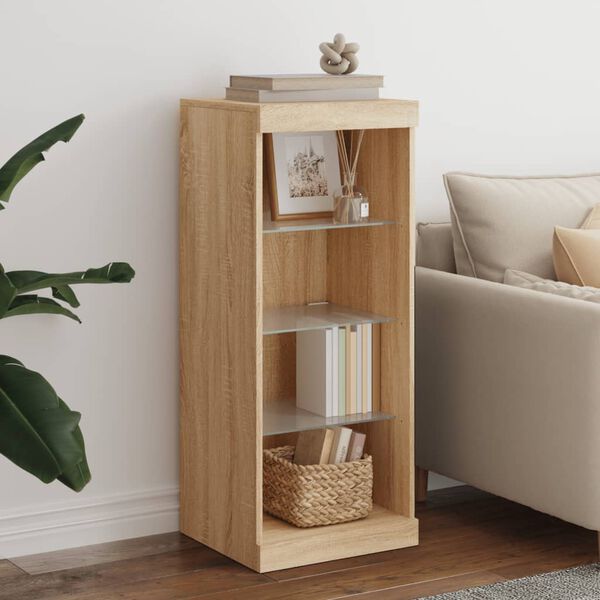 vidaXL Komoda s LED svetlami dub sonoma 41x37x100 cm