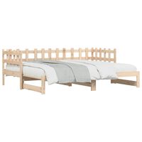 vidaXL Rozkladacia denná posteľ 2x(80x200) cm borovicový masív