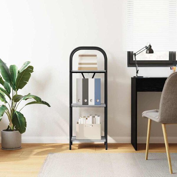 vidaXL Reg&aacute;l na knihy Siv&yacute; Sonoma 40 x 30 x 109 cm Kompozitn&eacute; drevo