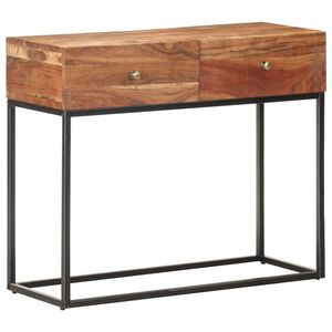 vidaXL Konzolov&yacute; stol&iacute;k 90x35x75 cm surov&yacute; ak&aacute;ciov&yacute; mas&iacute;v