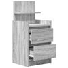 vidaXL Nočn&yacute; stol&iacute;k s 2 z&aacute;suvkami siv&eacute; sonoma 38x34x80 cm