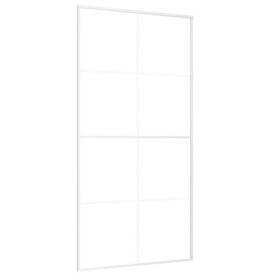 vidaXL Posuvné dvere ESG sklo a hliník 102,5x205 cm biele