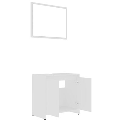 vidaXL Súprava kúpeľňového nábytku, biela, kompozitné drevo