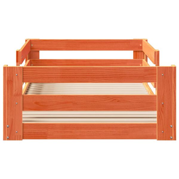 vidaXL Posteľ bez matraca voskovo hnedá 75x190 cm masívna borovica