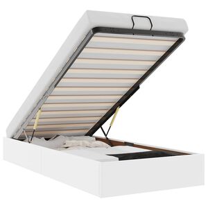 vidaXL Osmansk&yacute; r&aacute;m postele bez matraca biela 80x200 cm umel&aacute; koža