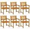 vidaXL Vonkaj&scaron;ia lavička 6 pcs Pr&iacute;rodn&aacute; 56 x 55,5 x 90 cm