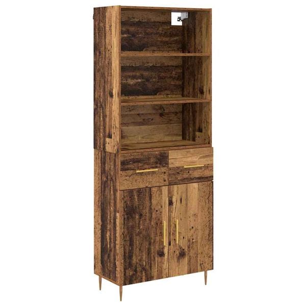 vidaXL Highboard Star&eacute; drevo 69,5 x 34 x 180 cm Kompozitn&eacute; drevo