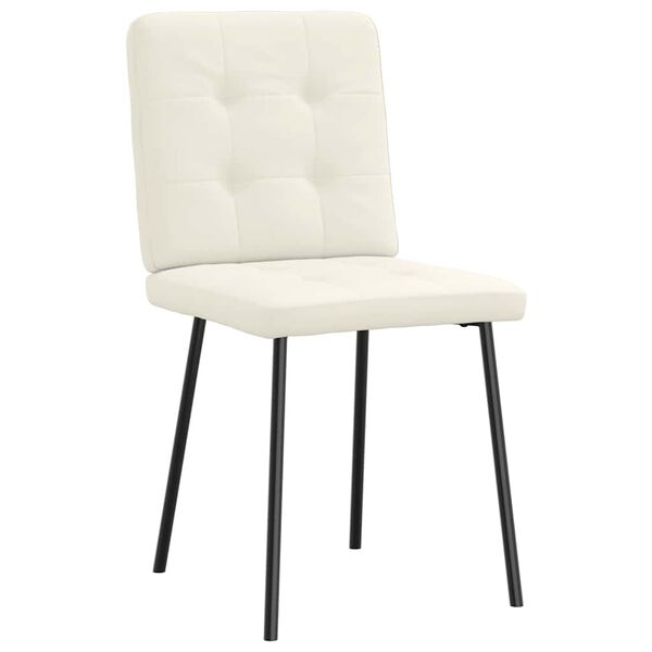 vidaXL Jed&aacute;lensk&eacute; stoličky 6 ks kr&eacute;mov&eacute; zamatov&eacute;