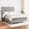 vidaXL Boxspring posteľ s matracom bledosiv&aacute; 140x200 cm l&aacute;tka