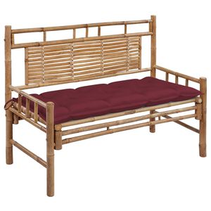 vidaXL Z&aacute;hradn&aacute; lavička s podložkou 120 cm bambus