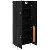 vidaXL Highboard Čierny dub 69,5 x 34 x 180 cm Kompozitn&eacute; drevo