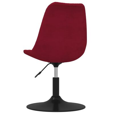 vidaXL Otočné jedálenské stoličky 4 ks vínovo-červené zamatové