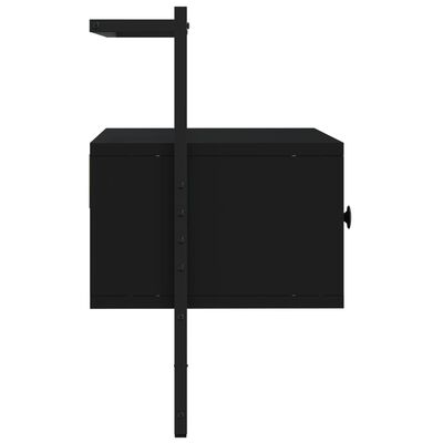 vidaXL TV skrinka nástenná čierna 60,5x30x51 cm kompozitné drevo