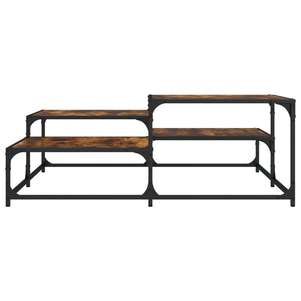 vidaXL Konferenčn&yacute; stol&iacute;k dymov&yacute; dub 107x107x40 cm kompozitn&eacute; drevo